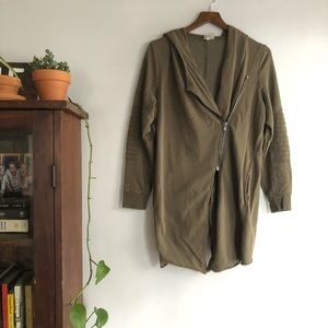 H&M moto sweatshirt asymmetric zipper